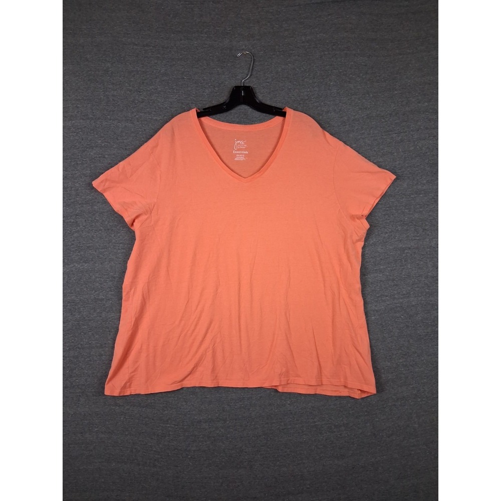 JMS Womens Shirt Plus 4X Orange Pullover Lightweight Relaxed Casual Capsule